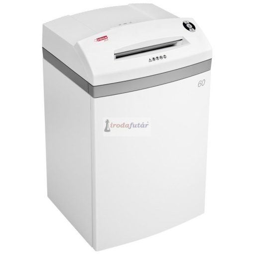 intimus 60 CP5 iratmegsemmisítő, P5 biztonsági szint, 1,9x15 mm konfetti, 12 lap, 60 l tartály, olajozást igényel