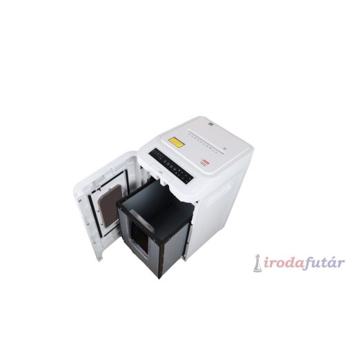 intimus AutoShred 400 CP4 iratmegsemmisítő automata lapadagolós, 400 lap, P4 biztonsági szint, 4×12 mm konfetti, 55 l tartály
