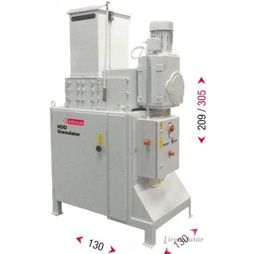 Intimus HDD Granulator ipari adathordozó és optikai megsemmisítő darálógép